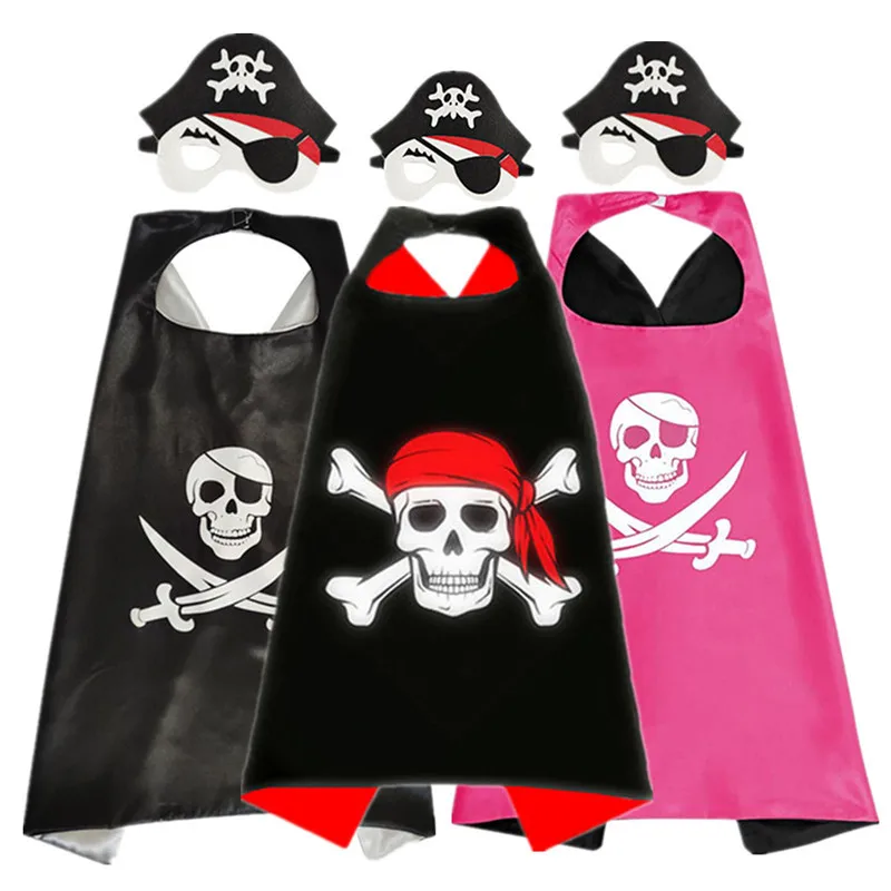 

Pirate cosplay Costume Children's Pirate Cloak Mask Set Halloween Party Performance Clothing Cloak