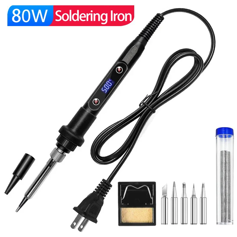 

908V80W soldering iron digital display temperature adjustable soldering iron computer mobile phone maintenance tool set