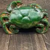 China's Old Jade Carved green Jade Crab 2