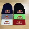 6 colors Red Bull pullover hat men's and women's autumn winter soft warm knitted Red Bull hat solid color Red Bull Beanie Hat 1