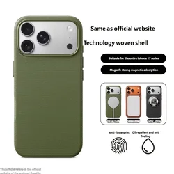 Innovative Woven Magnetic Protective Phone Case - New Technology Fabric - iPhone 17 Pro (Green)