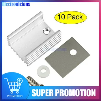 10pcs TO-220 Cooling Radiator Aluminum Sheet Heatsink Transistor Heat Sink Cooler Radiator Cooling For PC Computer Components 1