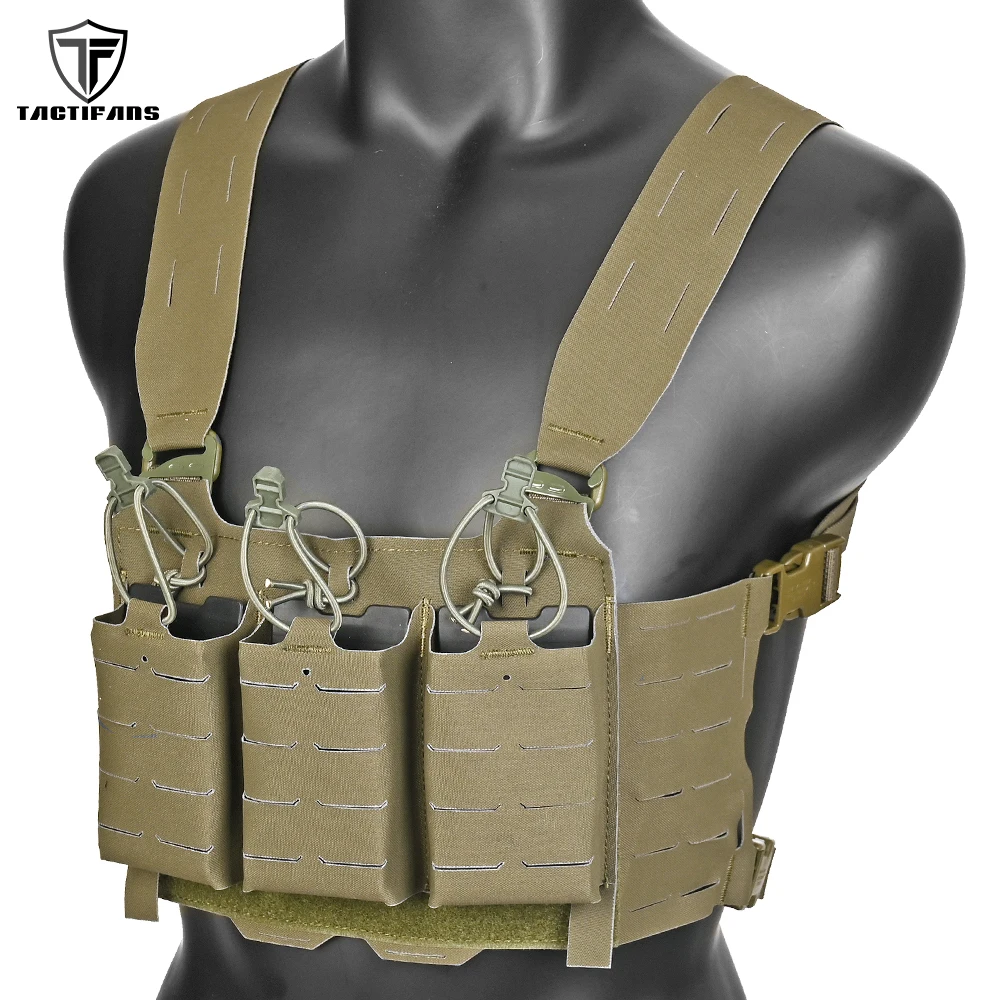 Tactical Placard Chest Rig Triple Magazine Pouch MAG Insert Laser Cut