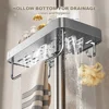 Aluminum Shower Shelf with Towel Rack Bathroom Shelf Without Drilling Soap Shampoo Holder Shower Tray Bathroom Organizer 3