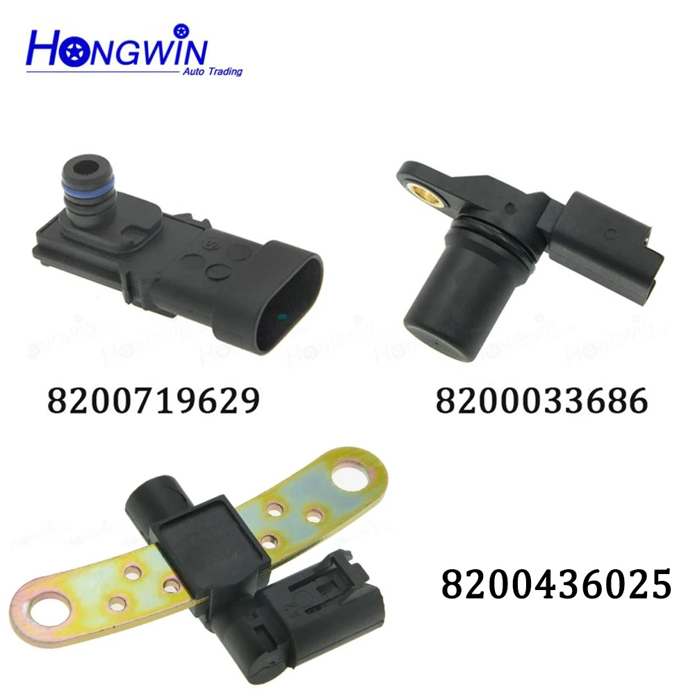 Carte Et Capteur De Position D'arbre à Cames De Vilebrequin Pour Renault, Clio, Megane, Oke, Goo, Scenic, Décennie K, 8200033686, 8200436025, 8200719629, 3 Pièces