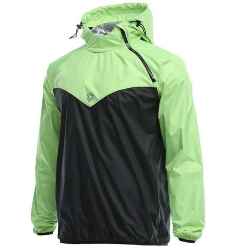 man 4xl plus size flexible sauna suit men's fashion set weight loss clothes running hooded quick drying waterproof jacket Man 4XL Plus Size Flexible Sauna Suit Men's Fashion Set Weight Loss Clothes Running Hooded Quick Drying Waterproof Jacket 3