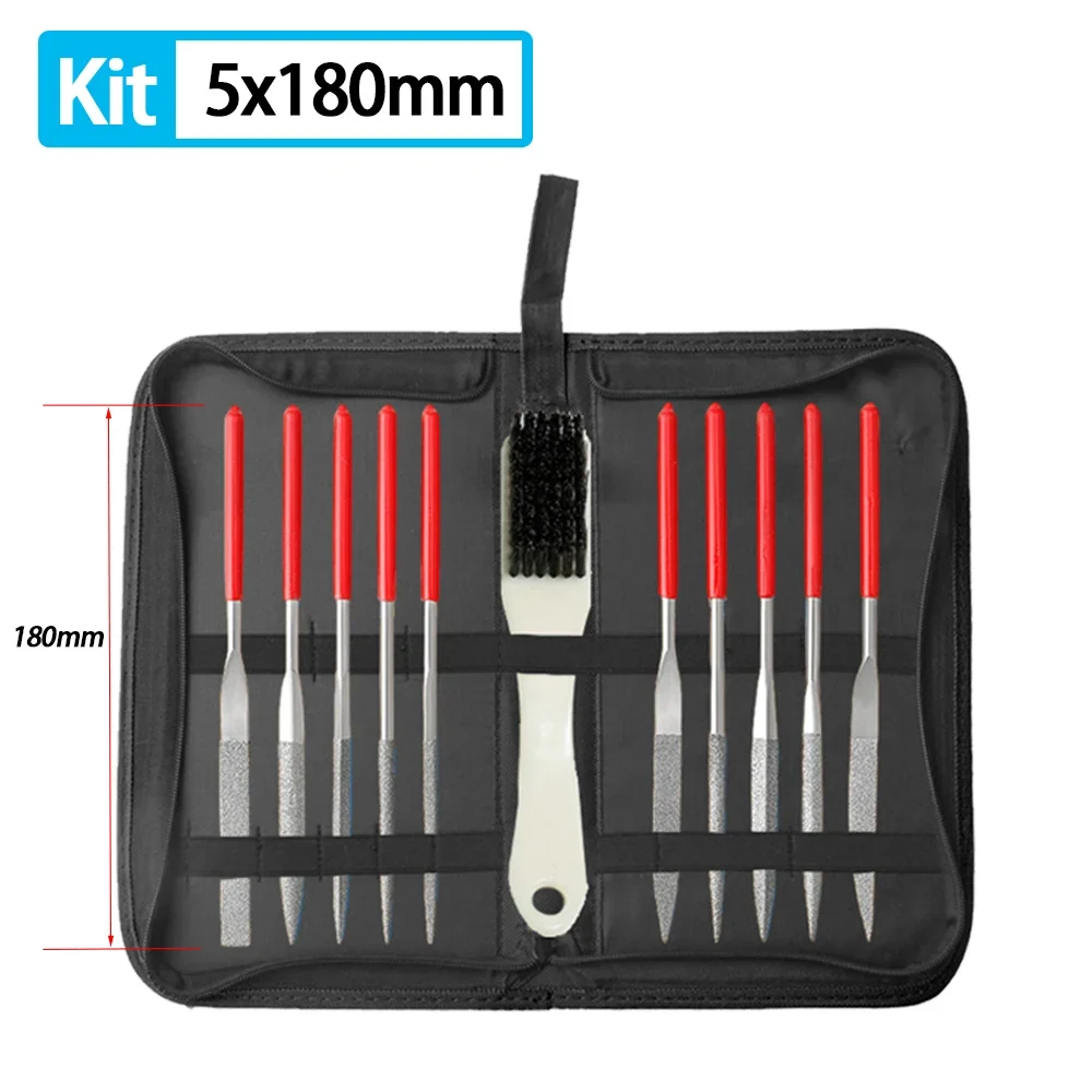 Diamond Mini Needle File Set for Precision Polishing and Detailing in Carpentry, Jewelry, and Crafting