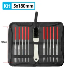 Diamond Mini Needle File Set for Precision Polishing and Detailing in Carpentry, Jewelry, and Crafting (Kit 5x180mm)