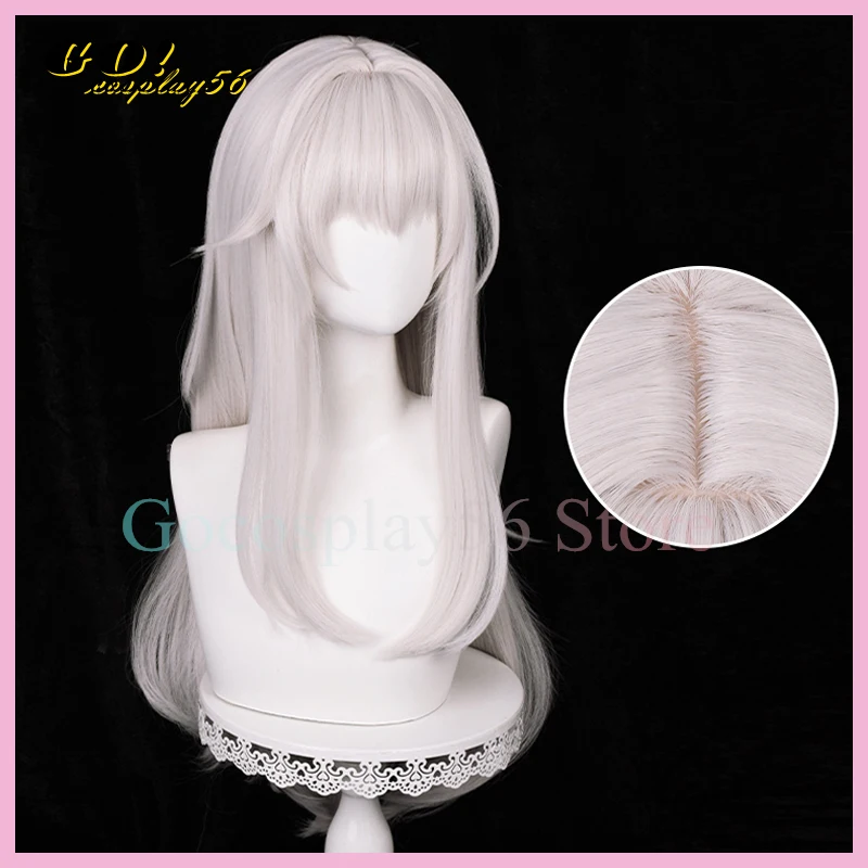 

Парик для косплея Star Rail CLEAR, длинные прямые волосы 75 см, серебристые, белые, розовые, термостойкие, из синтетической кожи головы, головной убор для игр 2023