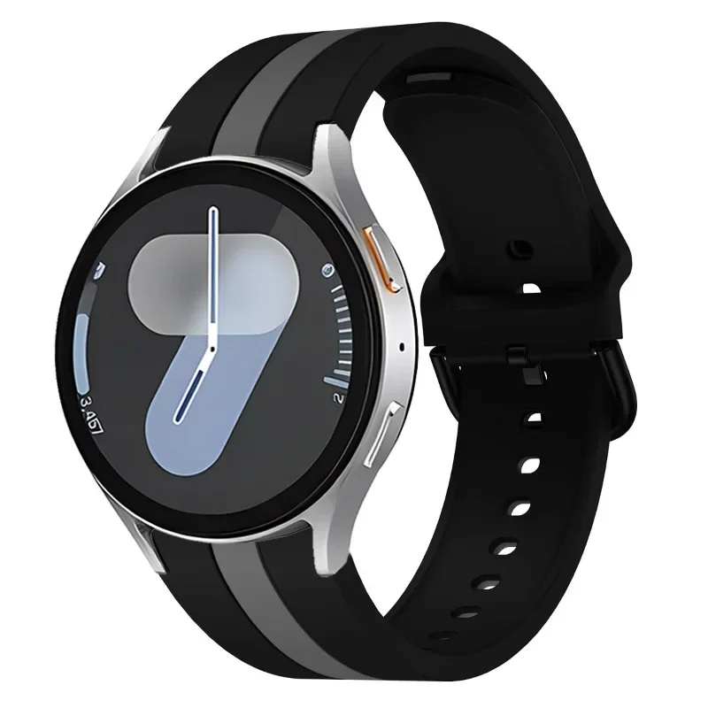 Dual-Color Silicone Strap - Comfortable Watch Band Bracelet