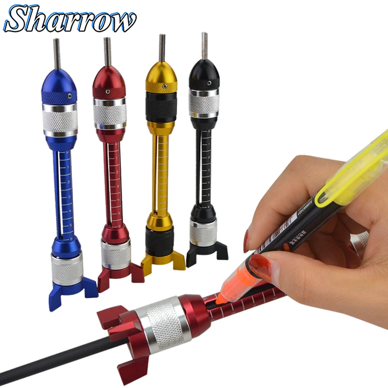 Arrow DIY Feather Stick Fletching Jig Can Straight And Helix Bonding or Slash Adhere Vane Make Shaft Drawing Straight Lines