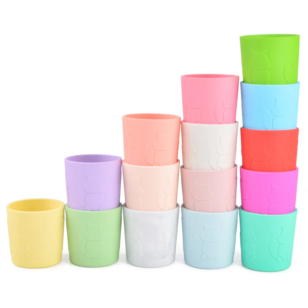 

150ML Baby Silicone Sippy Cup BPA-Free Portable Cups Snack Container Baby Feeding Cup Children Leakproof Learning Drinking Cup