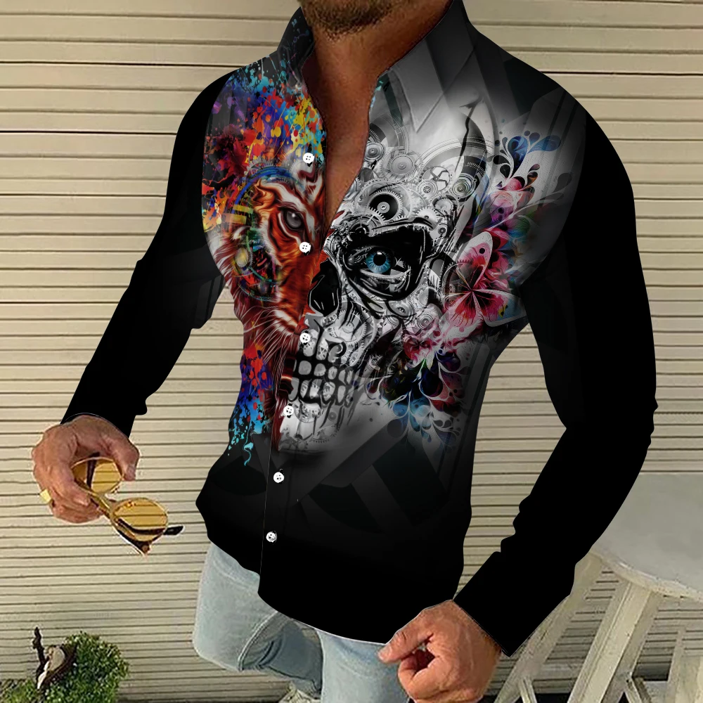 Chemise Homme XMI - Rayure Épingle Noir/Blanc - Taille 17-34/35 - Coton - Occasion Très Bon État