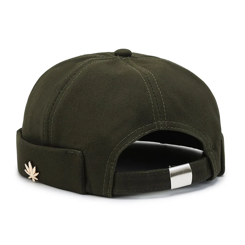 Fashion Vintage Beanie Hats Men Women Spring Autumn Landlord Streetwear Hip Hop Brimless Hat Solid Color Docker Cap_voghion.com