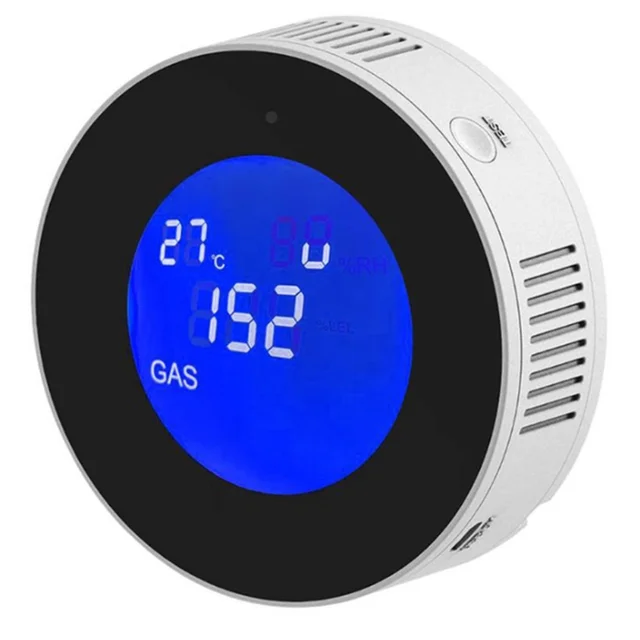 Combustible Gas Detector Combustible Gas Leak Detector With Temperature Function With LCD Display With Tuya App EU Plug-A74Z 4