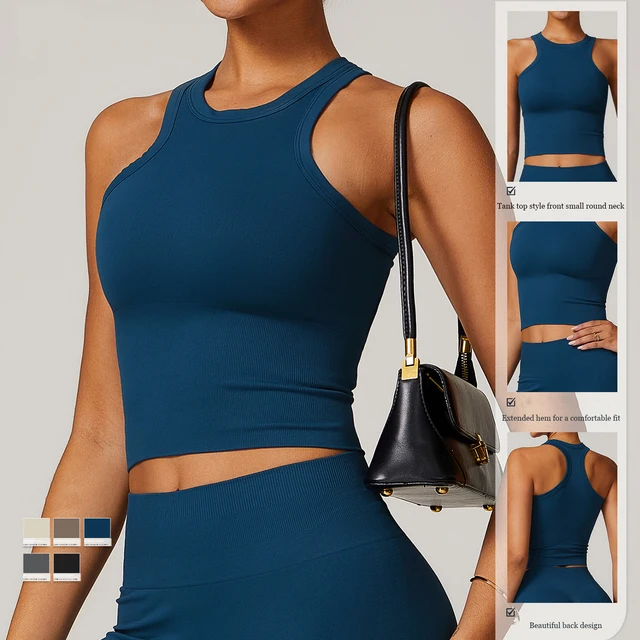 Women Yoga Tops Shockproof Padded Sports Bra Running Gym Clothes Breathable Yoga Vest Push Up Fitness Seamless Sports Underwear 2