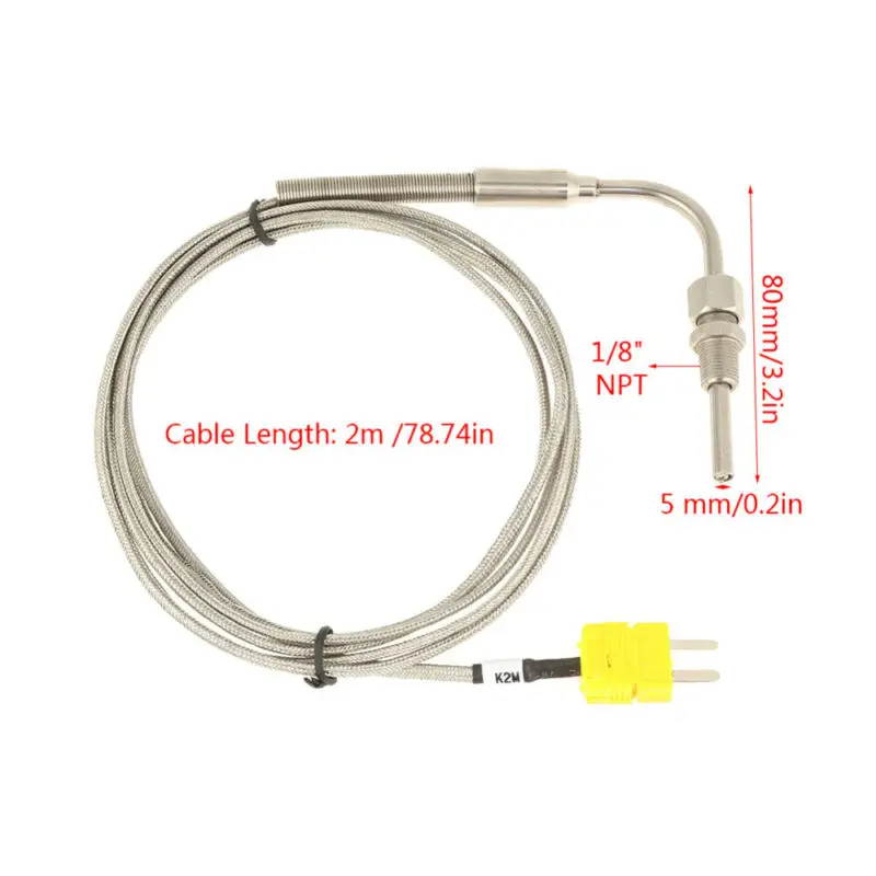 2M KType Thermocouple Control Thread Sensor 01250degree Celsius EGT