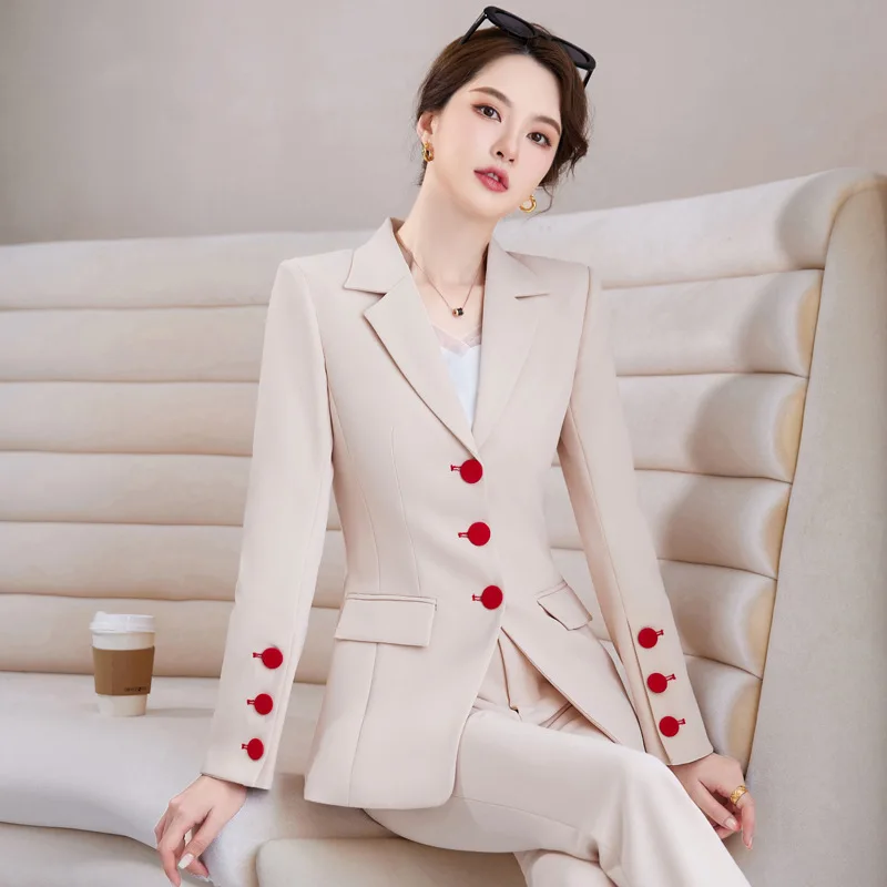 Women's professional suit, suit, flared pants, trousers, 2022 spring and autumn women's white-collar executive senior workplace