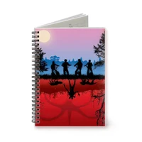 A5 Spiral Notebook Writing Journal - Running UP Friends Eleven Upside Fun Down -  Men Women Kids Funny Things Christmas Gifts