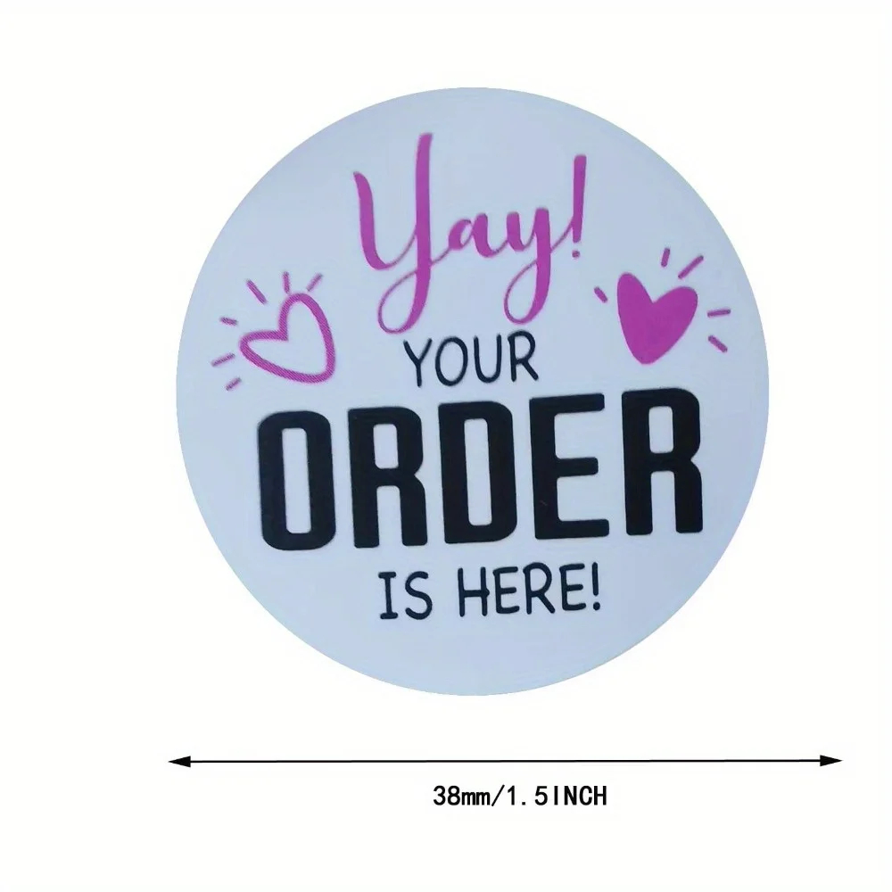 120pcs 'Your Order is Here' 1.5-Inch Thank You & Packaging Stickers