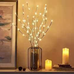 White Birch Branch LED Decorative Festive Lights - Battery Operated Twig Lights for Christmas, Parties, Weddings, and Outdoor Decor (Warm White)