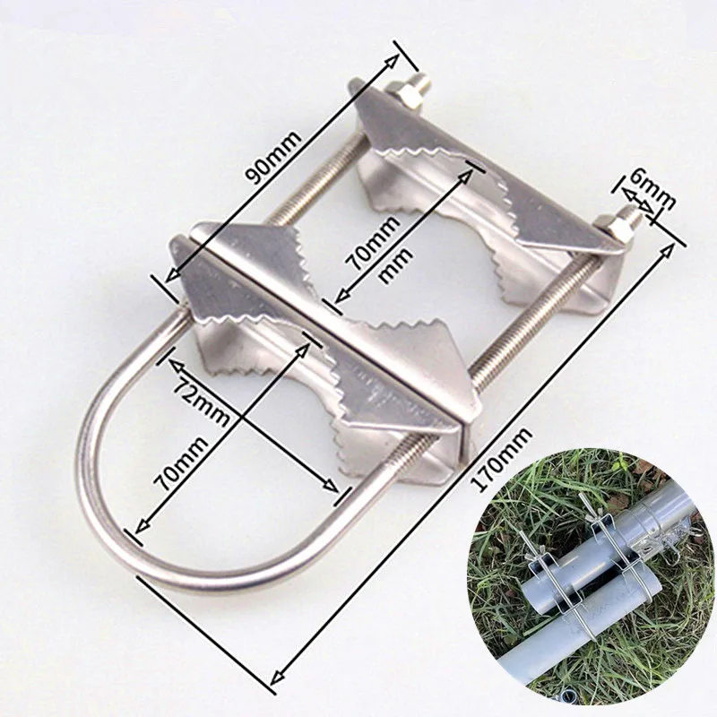 304 U Bolts Heavy Duty AntiRust Mast to Mast Mount Bracket Kit for TV