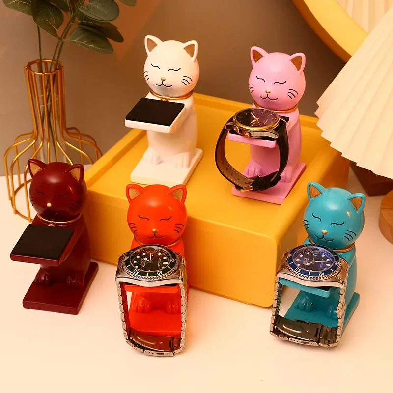 Cat Apple Watch Stand Support Desktop Creative Cartoon Apple Watches Holder Storage Display Base Accessories for Men Gift Ideas