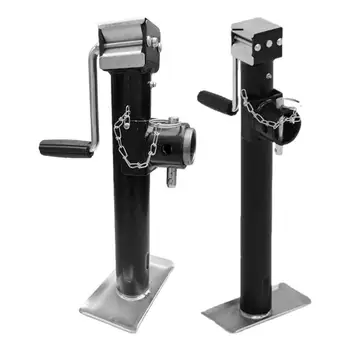 RV Trailer Jacks 2000/5000Lbs 10/15Inch Top-Wind Vertical Travel Camper Jack Adjustable Height RV Lift Drop Stand Support Leg 1