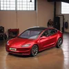1:32 2024 TESLA Model 3 Alloy Car Model Diecast Metal Car Vehicles Model High Simulation Sound Light Collection Childrens Gift 1