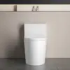 12"in One Piece Elongated Modern Toilet 3.1-Inch Huge Trapway Pipe Glazing Top Dual Flush 1.1/1.6 GPF 5