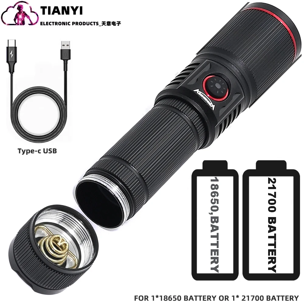 Linterna led potente recargable para camping pesca al aire libre_voghion.com