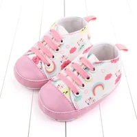 1Pair Spring Autumn Baby Boys Girls Cartoon Pattern Casual Sneaker Lace-up Infant Soft-soled Toddler Shoes For 0-18M 5