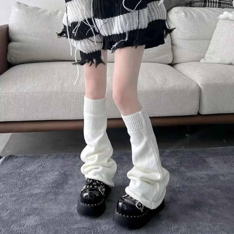 Leg Warmers Woman Autumn and Winter Wide Legs Lolita Socks For Women Stripe Socks