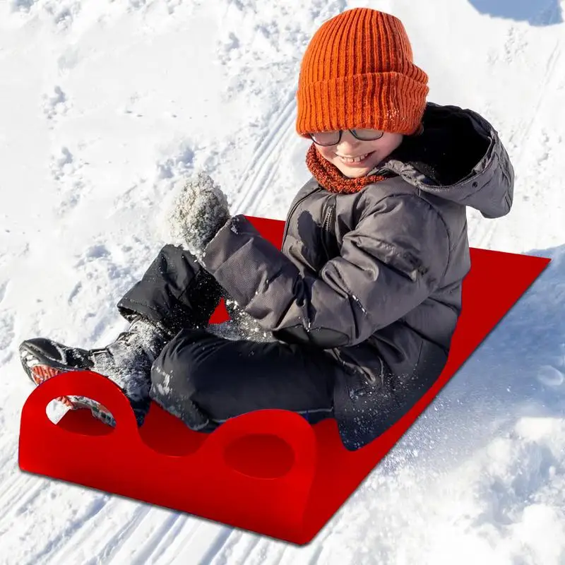 Lightweight Roll Up Snow Sled Portable Rolling Snow Slider Roll Up Flexible Snow Sled Flying Lightweight Carpet Snowboard Sled