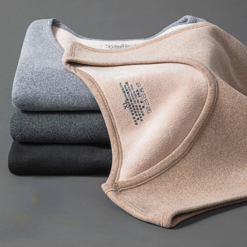 Thermal Underwear Men Warm Undershirt Winter Men's Lambswool Sleeveless Bottoming Shirt Padded