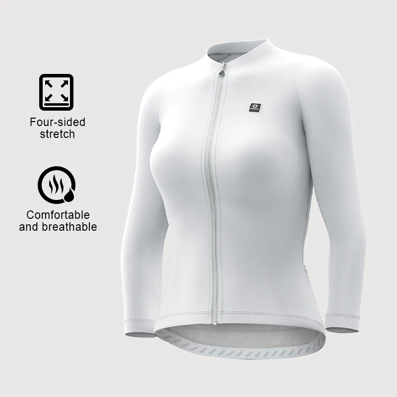 thumbnail image 1 of LAMEDA - Maillot de ciclismo de manga larga para mujer, para primavera y verano, para exteriores, para bicicleta de montaña, con bolsillo reflectante y transpirable, 1 of 5