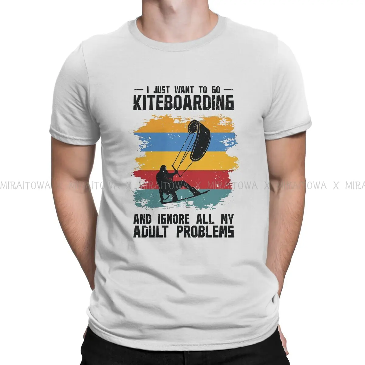Problema Adulto Surfer Appassionato Cool Hipster Magliette Kitesurf Kiteboarding Aquilone Flysurfing Uomo Harajuku Tessuto T Shirt