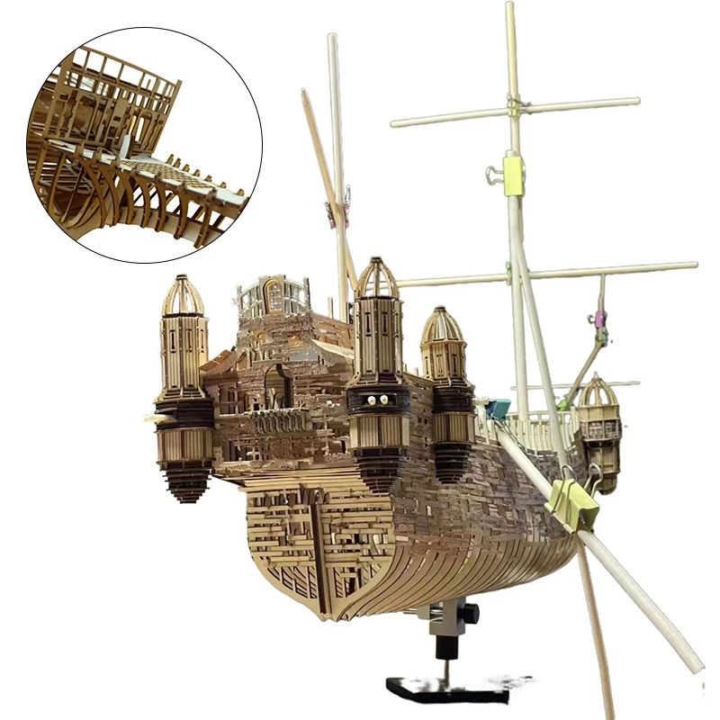 Silent Mary DIY Wooden Pirates Ship Model Kit Building Model Handmade Gift