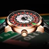 PINDU Designs New NH35A Rotary Roulette Mechanical Watch Men's Diamond Surface Waterproof Leather Men's Watch Montre Homme P6626 4