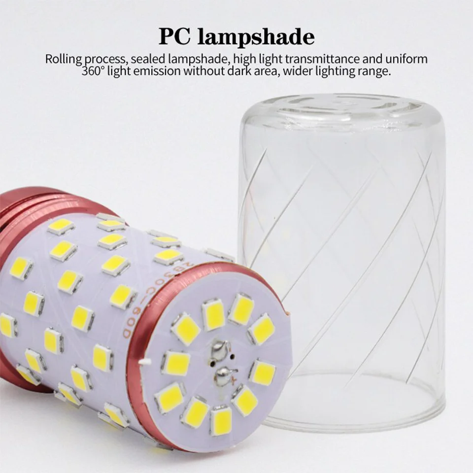 LED 콘 램프 6개 9W 15W 220V 110V 강한 빛 3000K 4000K 6000K E27 E14 램프 홀더 가정 비상 조명