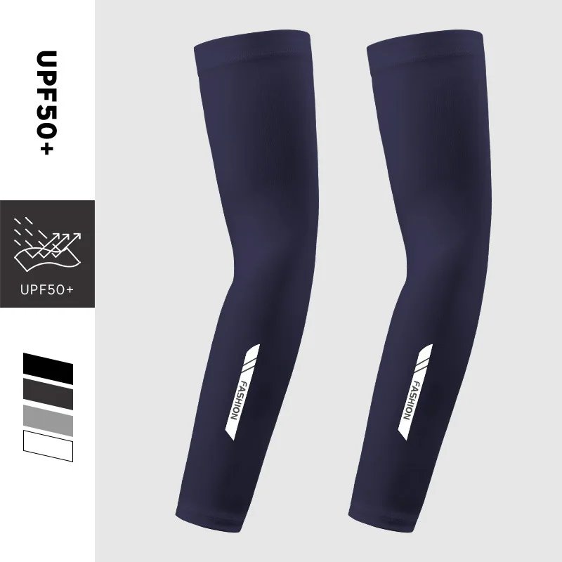 Manches de bras solaires UV pour hommes, manchette de pêche cool, mince, conduite, équitation, mâle, anti-coup de soleil, sports de plein air, couvre-bras à manches longues, été