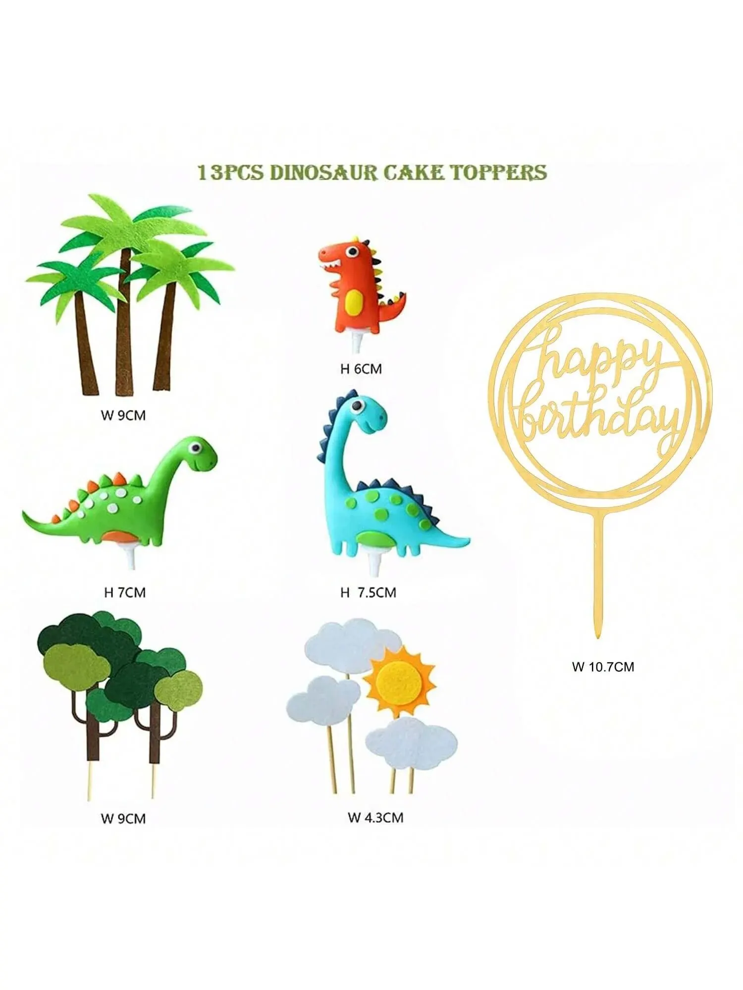 35 Décorations Pour Gâteau Dinosaure - Topper En Plastique 3D Pour Anniversaire, Babyshower, Thème Jungle