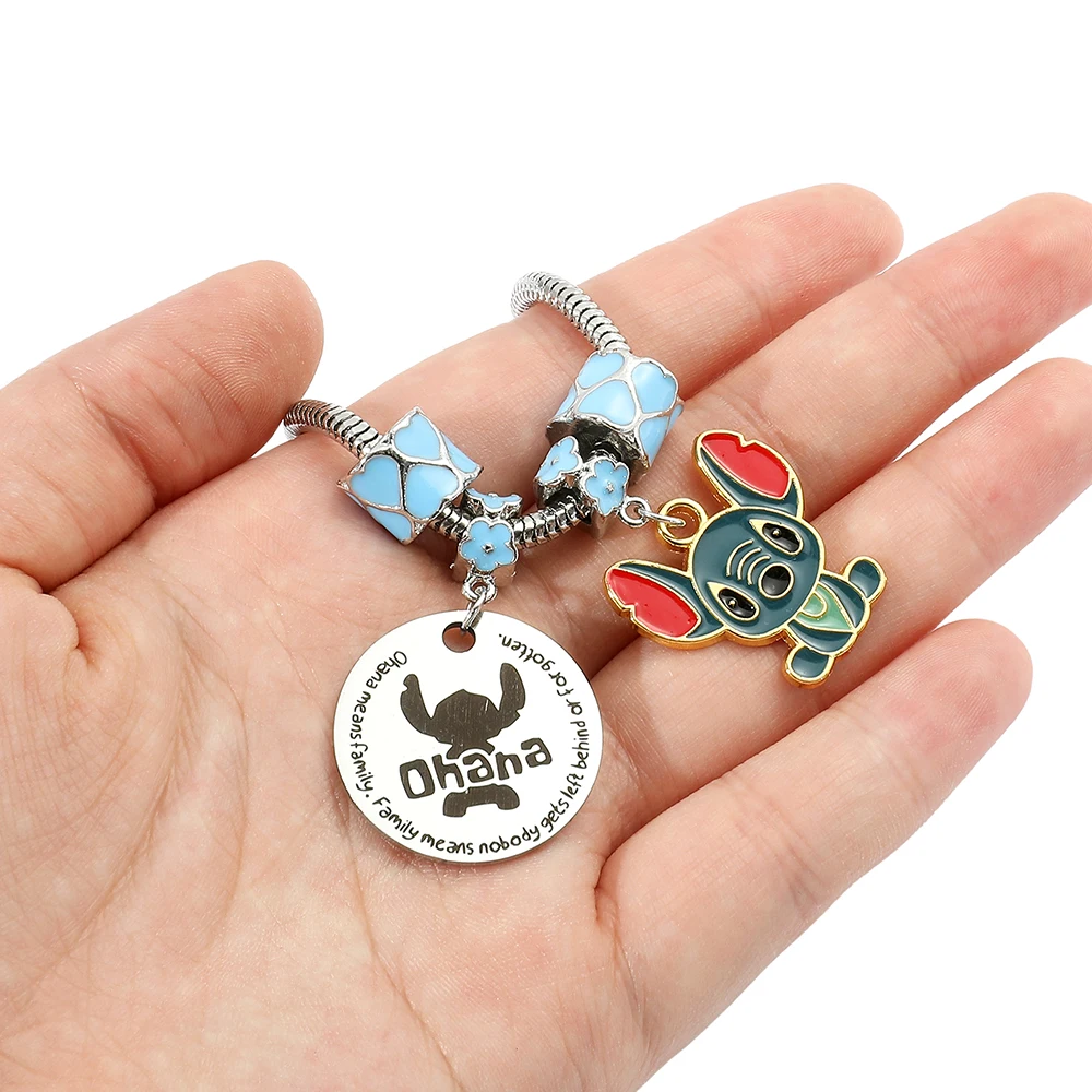 Disney Stitch Inspired Bracelet Cartoon Lilo & Stitch DIY Stitch Pendant  Crystal Beads Bangle Bracelet for Women Jewelry Gifts - AliExpress