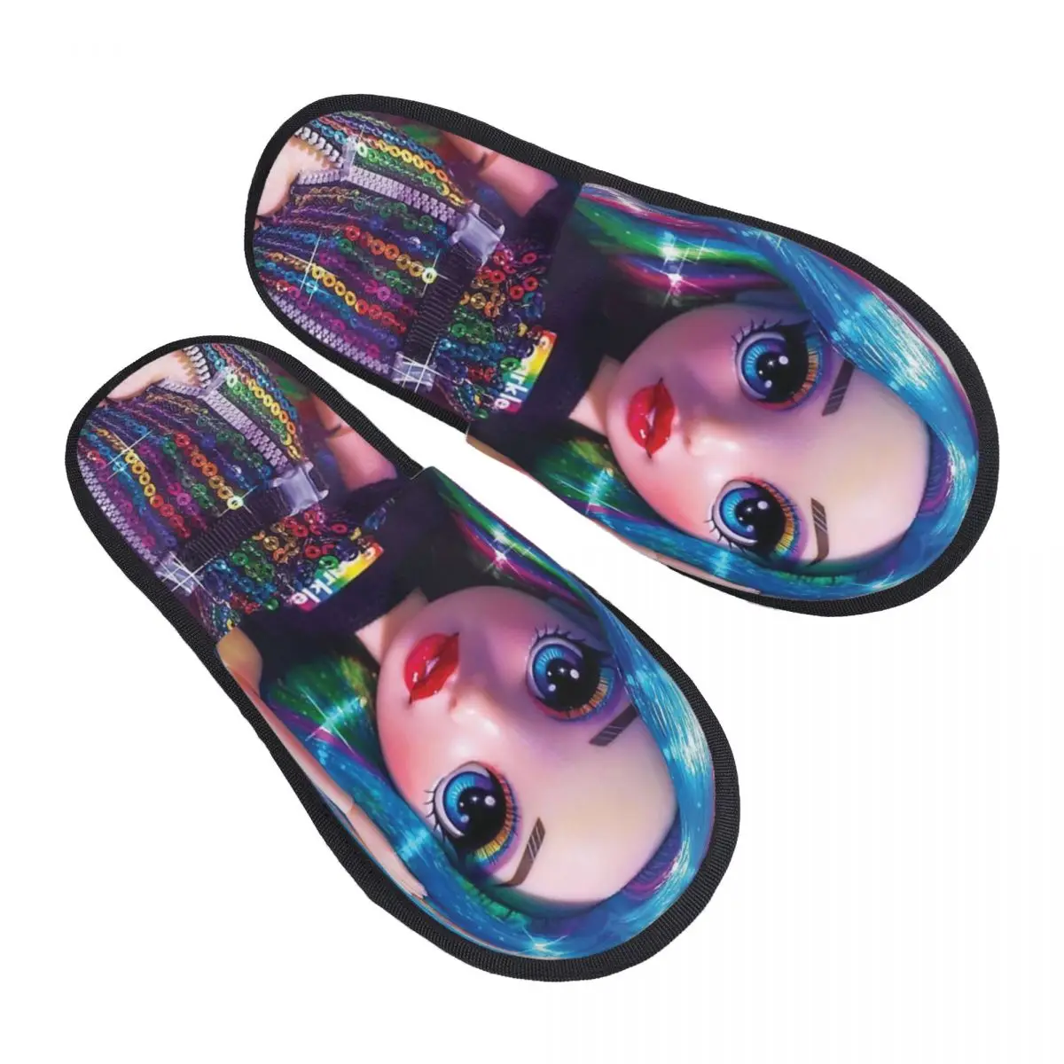 Rainbow Amaya Rainbow High Doll Pantofole Invernali In Cotone Per Le Donne Camera Da Letto Accogliente Pantofole In Pelliccia Per Uso Domestico Antisc