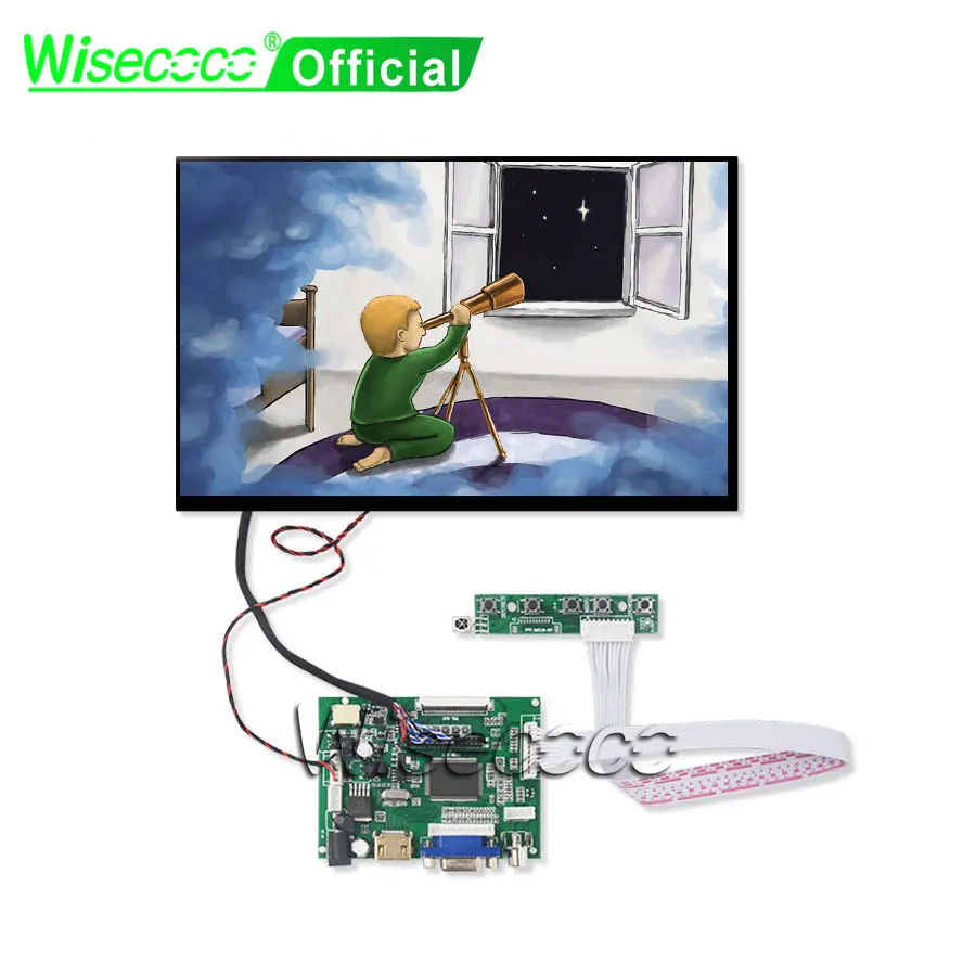 

Wisecoco 10,1 дюймовый Tft-дисплей 1280x80 0 ЖК-модуль платы контроллера Raspberry Pi 4 экран 10 дюймов панель для ноутбука планшета
