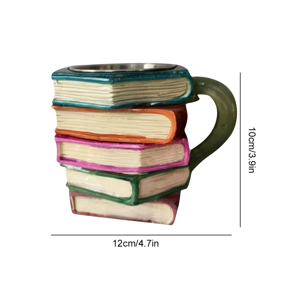 3D Resin Book Stack Coffee Mug - كوب قهوة ثلاثي ال...