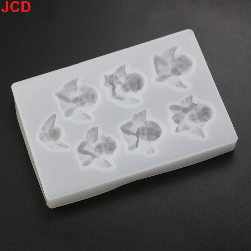 JCD 송진 작은 천사 모양 실리콘 몰드, DIY 클레이 UV 에폭시 송진, 펜던트 보석 도구, 드롭 배송, 1 개