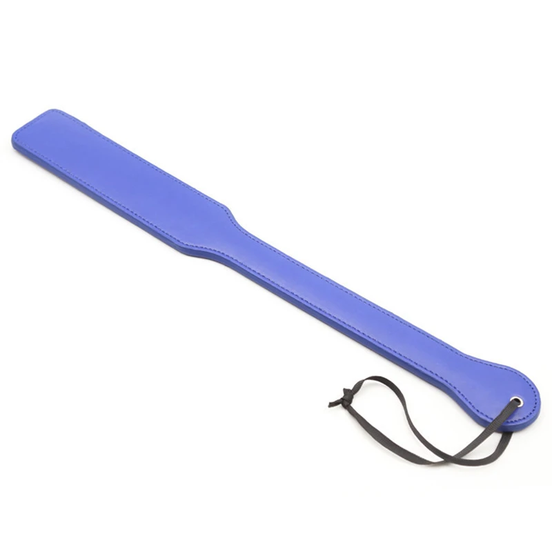 Blue PU Leather Spank，Horse Whip Flog Spank Paddle for Horse Training Crop Equestrian Riding Bat 5