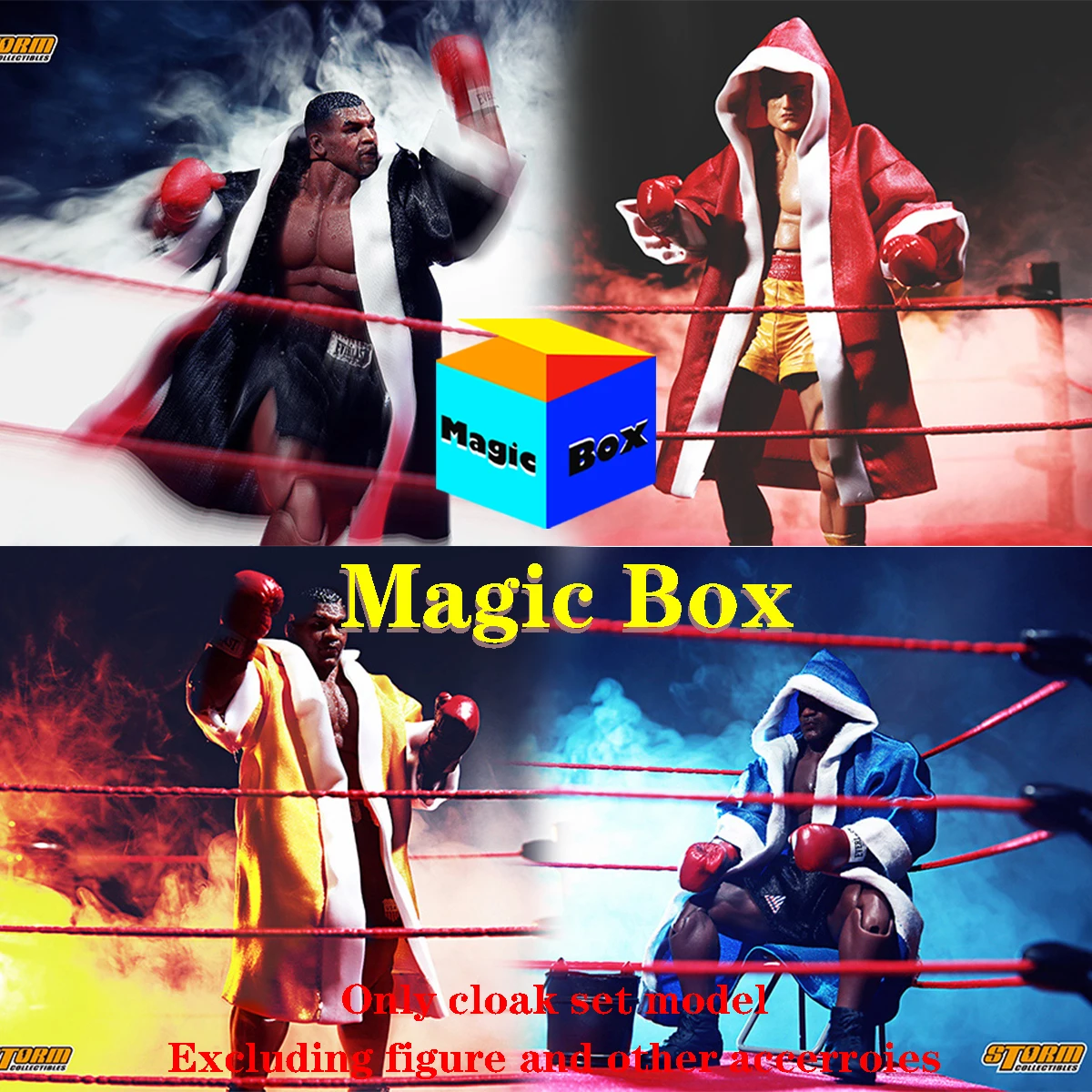 Custom JLDZ 1/12 NECA Toys Fighting Boxer King Long Hooded Cloak Boxing Robe  Suit Model Fit 6 Storm Action Figure Body - AliExpress