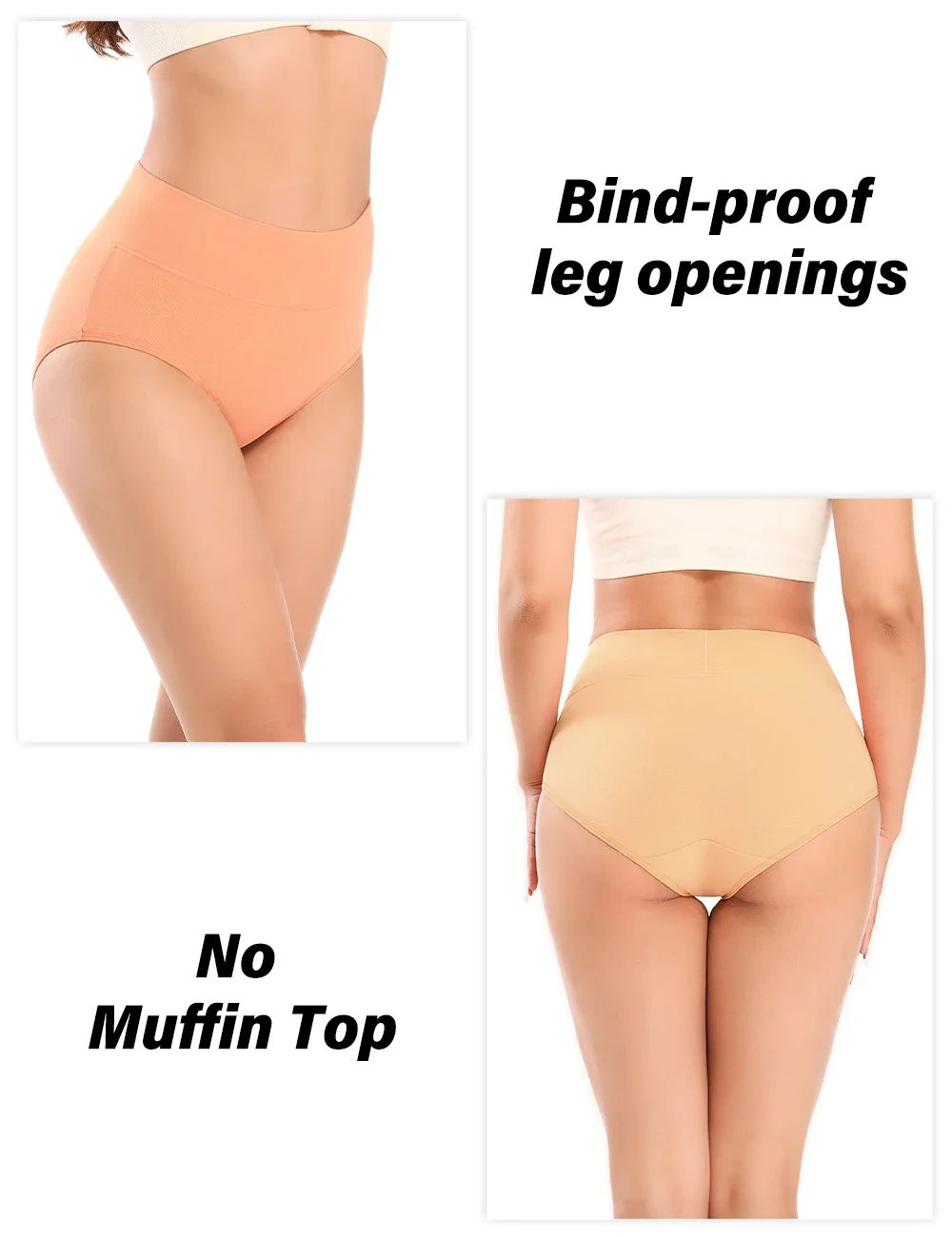 POKARLA Women's Underwear Cotton High Waist Briefs Full Coverage Soft Breathable Ladies Abdominal Surgery Recovery Panties Sets